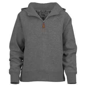 Royce Brand Women's Charcoal Ava Melange Hooded Quarter Zip Fleece Jacket Size M